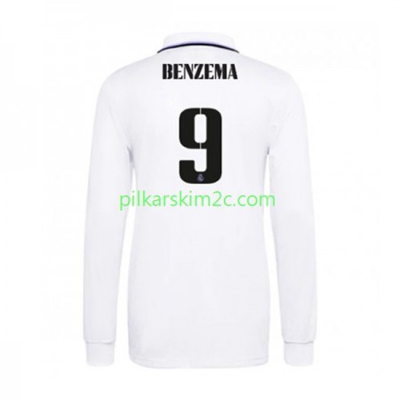 Koszulka Real Madryt Karim Benzema 9 Główna 2022/23 Koszulki Piłkarskie(L/S)